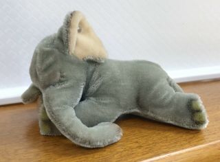 Steiff Sleeping Elephant Stuffed Animal Vintage 1970s Mohair Germany