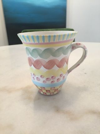 Vintage Mackenzie Childs Coffee Cup Mug Aurora Retired