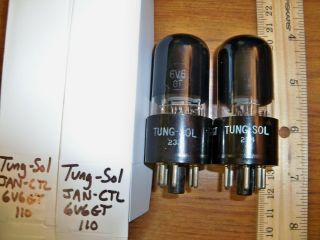 2 Strong Matched Tung - Sol Black Glass Jan - Ctl - 6v6gt Tubes