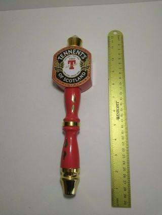 Tennents Of Scotland Beer Tap Handle Vintage