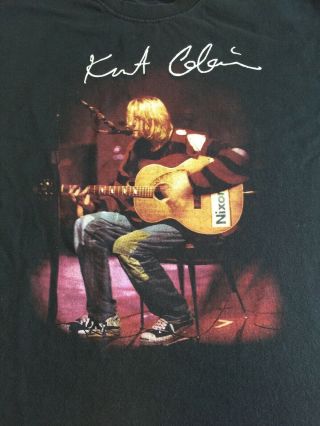 Vintage Kurt Cobain Unplugged Nirvana Tshirt Concert Shirt Xl