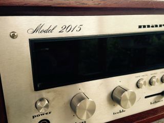 MARANTZ 2015 Stereophonic Receiver 1973 Wood Cabinet POWERS UP REPAIR 2