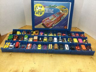 Vintage 48 Car Carry Case For Matchbox & Hot Wheels &corgi With 48 Cars 70’s/80s