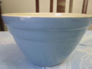 Vintage Hoffman Pottery Denim Blue Mixing Bowl