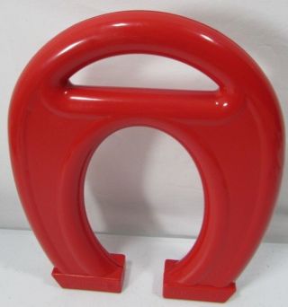 Large Vtg Magnet Source Child Or Demonstration Horseshoe Plastic Red Made Usa