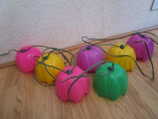 Vintage Set Of 7 Tulip Party Patio String Lights