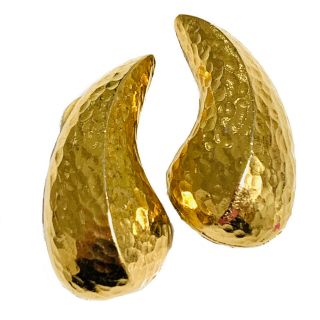 Vtg Givenchy Paris York Huge Gold Modernist Earrings Designer Runway - 22