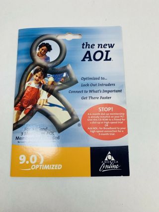 AOL America Online 9.  0 Optimized Software Disc CD 