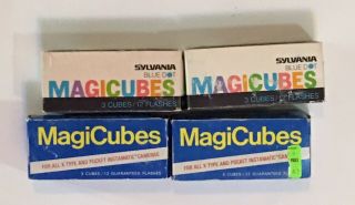 Vintage Sylvania Ge Magicubes Magic Cubes 4 Boxes (12 Cubes,  48 Flashes)