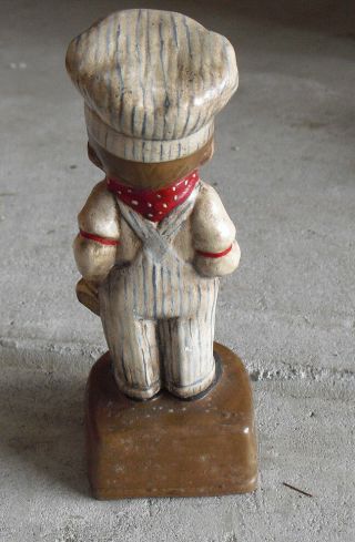 Vintage Ceramic Hand Painted Boy Tain Conductor Engineer Figurine 6 3/4 