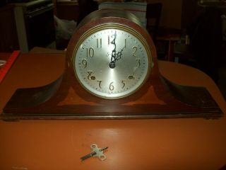 Vintage Sessions Mantle Clock W/ Key 8 Day Turn Back No.  277 P