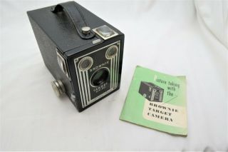 Vintage Kodak Brownie Target Six - 20 Box Camera With Instruction Book