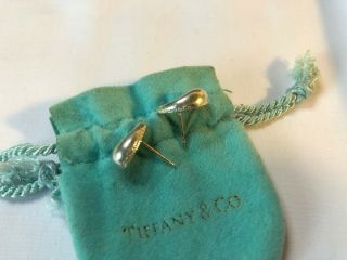 Vintage Tiffany & Co.  Elsa Peretti Silver Teardrop Earrings (missing Backing)