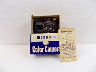 Vintage Monarch Color Camera Inside Box / Instructions Booklet
