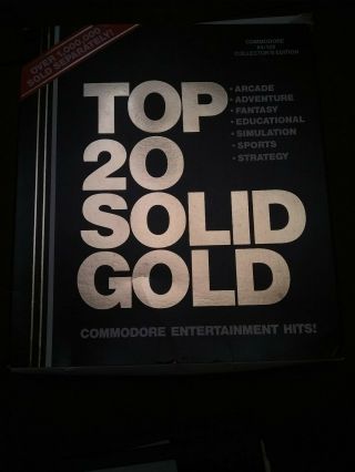Top 20 Solid Gold Games Commodore 64/128 Complete 5 Disk Set.  5 1/4 " Floppy Disk