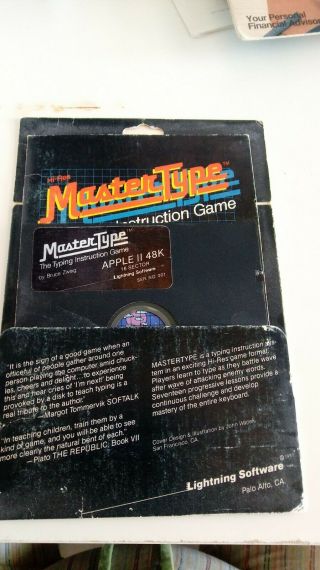 Mastertype Apple Ii,  Ii,  Iie 5.  25 Floppy Disc With Instructions