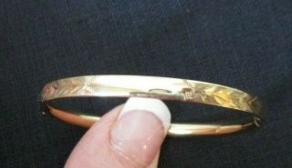 Vintage 14K gold filled hinged baby bracelet 2