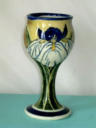 Vtg 1979 Sbcd Santa Barbara Ceramic Design Kat " Iris " Goblet 7 "