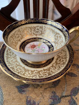 Vintage Paragon,  England,  Fine Bone China Teacup & Saucer Dbl.  Royal Warrants,  Gilt