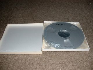 Two Teac Re - 1002 10.  5 " Metal Reels Take Up Nab For 1/4 " Tape