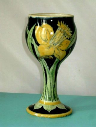 Vtg 1979 Sbcd Santa Barbara Ceramic Design Doris Knight " Daffodils " Goblet 7 "