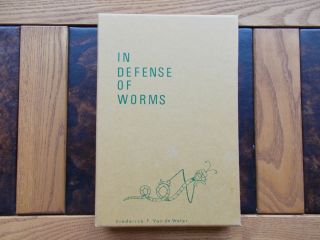 In Defense Of Worms By Frederic Van De Water - Boxed Edition 1970