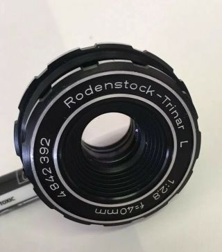 Rodenstock Trinar 40mm 1:2,  8 F/2.  8 Vtg Camera Lense 4842392
