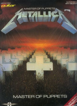 Vintage Metallica Master Of Puppets Guitar Tab Music Book