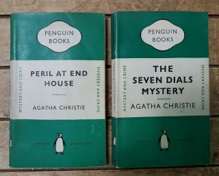 1952 Two Vintage Penguin Crime Paperbacks By Agatha Christie B4