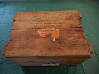 Vintage Star Sprinkler Corporation Fire Prevention Supply Wooden Crate Wood Box