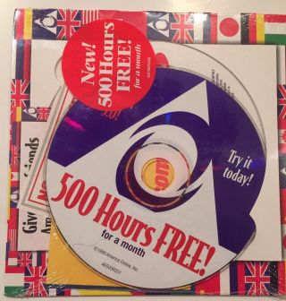 Aol America Online 5.  0 Cd Install Disk Software With Hours Vint