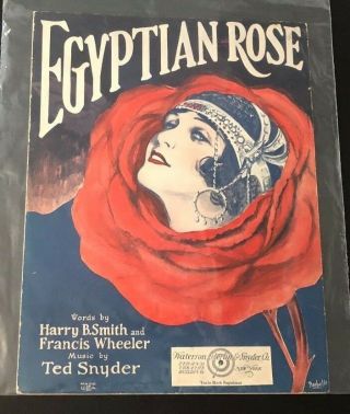 Vintage Sheet Music " Egyptian Rose " By Harry B.  Smith And Francis Wheeler