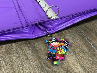 Lisa Frank Pirate 3 Ring Binder Pirate Zip Pull Chain Vintage 90s Minty 7