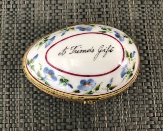 Vintage Limoges Tiffany & Co Private Stock Le Tallec Hand Painted Trinket Box