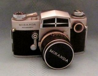 Vintage Miranda Sensorex 35mm Camera W/ 50mm 1:1.  9 Lens And Leather Case