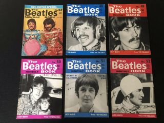 Six Vintage " The Beatles Monthly Book " June - November 1967
