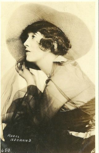Vtg Mabel Normand Silent Movie Star Actress Early 20th Century Postcard