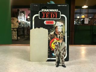 Vintage 1984 Star Wars Kenner Figure Return Of The Jedi Rotj Endor Han Solo Coat
