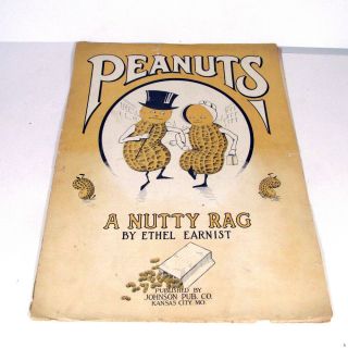 Peanuts A Nutty Rag By Ethel Earnist Vintage Sheet Music
