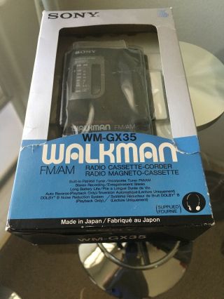 Vintage Sony Walkman Wm - Gx35 Am/fm Stereo Radio Cassette Recorder/ Player /