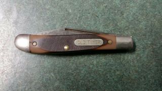 Vintage Schrade Old Timer Usa Single Blade Folding Pocket Knife