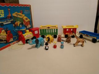 Vintage Fisher Price Little People Circus Train Play Set,  (complete).