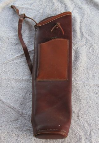 Vintage Viking Leather Hip/belt Arrow Quiver With A Pocket
