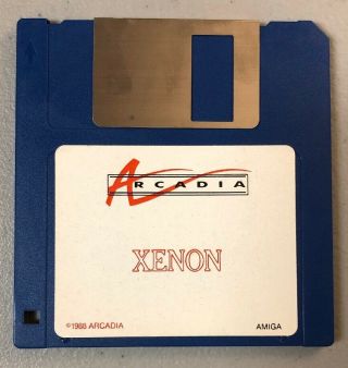 Vintage Video Game Floppy Disk 1988 Arcadia Xenon Commodore Amiga