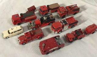 Vintage Ho Scale (1/87) Fire Trucks & Emergency Vehicles Marx,  Matchbox & More