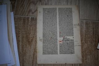 1483 Incunable Leaf The Golden Legend by de Voragine Large Hand - Colored Initials 3