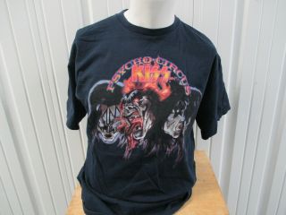 Vintage Kiss Psycho Circus World Tour 1998 Xl Blue Cronies T - Shirt