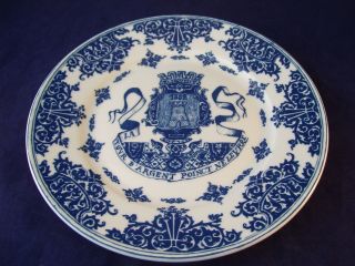 Vintage Limoges Raynaud & Co Blue Plate La Tovr D 