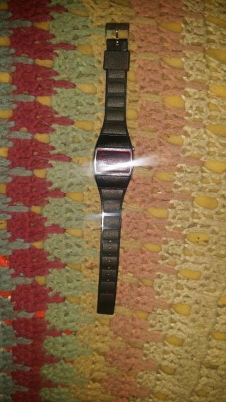 Vintage Texas Instruments Series 500 Red Led Watch.  Non,  Repair.