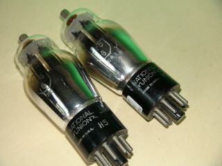Matched Pair National Union Military Jan Cnu 6f8g Vacuum Tubes Very Strong